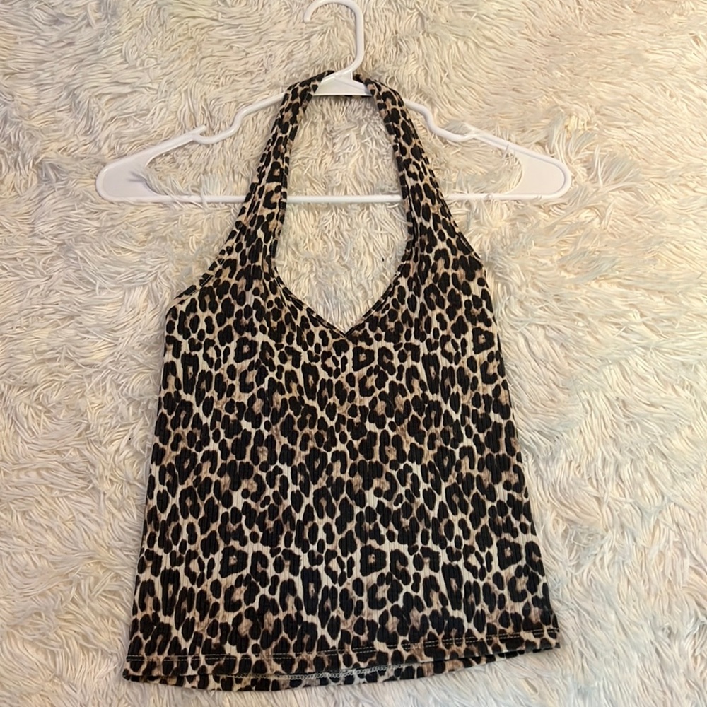 Cheetah print halter top